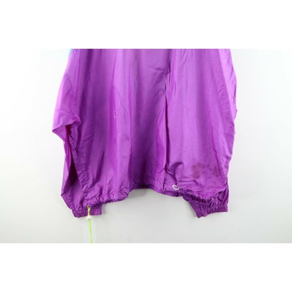 Vintage 80s Columbia Mens XL Distressed Spell Out Color Block Windbreaker Jacket - Picture 12 of 12